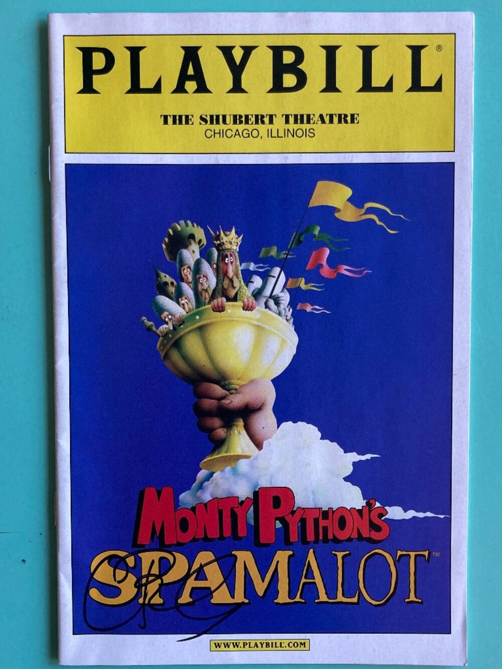 Christian Borle (Only) Signed Playbill Monty Python's SPAMALOT Jan 2005 CHICAGO